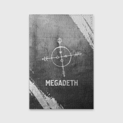 Обложка для паспорта матовая кожа Megadeth - grey gradient
