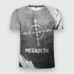 Мужская футболка 3D Slim Megadeth - grey gradient