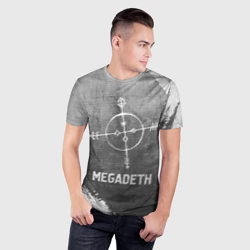 Мужская футболка 3D Slim Megadeth - grey gradient - фото 2