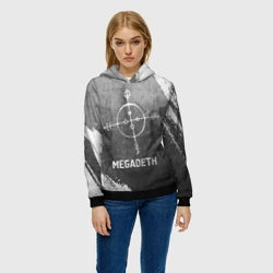 Женская толстовка 3D Megadeth - grey gradient - фото 2