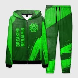 Мужской костюм 3D Breaking Benjamin - green gradient вертикально