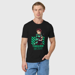 Мужская футболка хлопок Клинок рассекающий демонов Tanjiro - фото 2