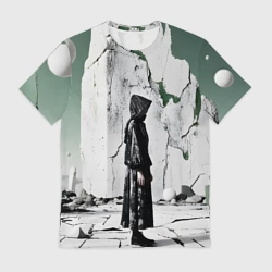 Мужская футболка 3D Человек в капюшоне