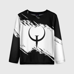 Детский лонгслив 3D Quake чёрно белые краски