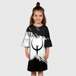 Детское платье 3D Quake чёрно белые краски - фото 2
