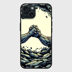 Чехол силиконовый для Apple iPhone 15 матовый Армрестлерский захват