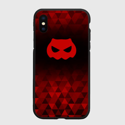 Чехол для iPhone XS Max матовый DanMachi red poly