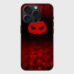 Чехол силиконовый для Apple iPhone 15 Pro матовый DanMachi red poly