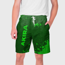 Мужские шорты 3D Akira - green gradient вертикально