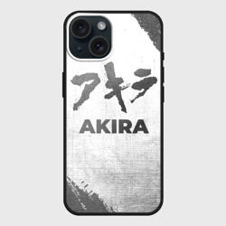 Чехол силиконовый для Apple iPhone 15 матовый Akira - white gradient
