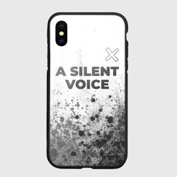 Чехол для iPhone XS Max матовый A Silent Voice - white gradient посередине