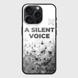 Чехол силиконовый для Apple iPhone 15 Pro Мax матовый A Silent Voice - white gradient посередине
