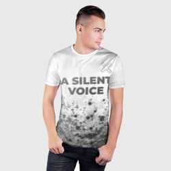 Мужская футболка 3D Slim A Silent Voice - white gradient посередине - фото 2