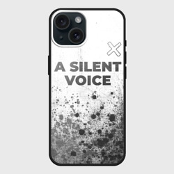 Чехол силиконовый для Apple iPhone 15 матовый A Silent Voice - white gradient посередине