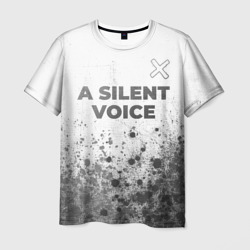 Мужская футболка 3D A Silent Voice - white gradient посередине