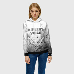 Женская толстовка 3D A Silent Voice - white gradient посередине - фото 2