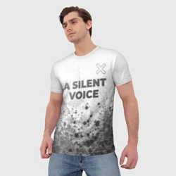Мужская футболка 3D A Silent Voice - white gradient посередине - фото 2