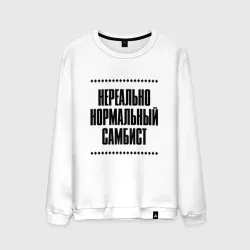 Мужской свитшот хлопок Нереально нормальный самбист