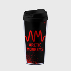 Термокружка-непроливайка Arctic Monkeys - red gradient