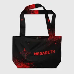 Пляжная сумка 3D Megadeth - red gradient по-горизонтали