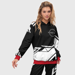 Женский костюм с толстовкой 3D Starfield геометрия - фото 2