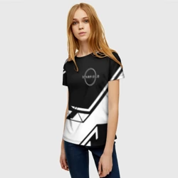 Женская футболка 3D Starfield геометрия - фото 2