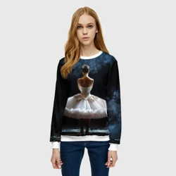 Женский свитшот 3D Балерина в дыму - фото 2