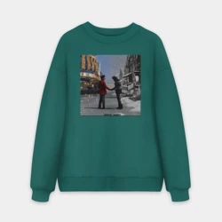 Мужской свитшот oversize без начеса хлопок The Weeknd рукопожатие