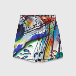 Детские спортивные шорты 3D С художником Кандинский Импровизация 28
