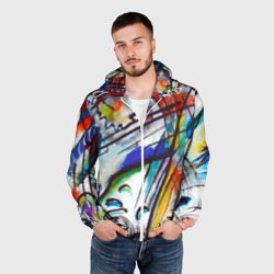 Мужская ветровка 3D С художником Кандинский Импровизация 28 - фото 2