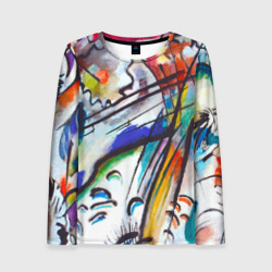 Женский лонгслив 3D С художником Кандинский Импровизация 28