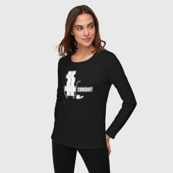 Женский лонгслив хлопок Ковид идиот - фото 2