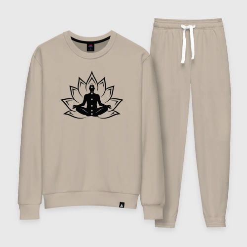 Женский костюм хлопок Yoga flower