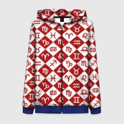 Женская толстовка 3D на молнии Созвездия Зодиака