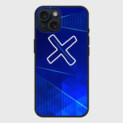 Чехол силиконовый для Apple iPhone 15 матовый A Silent Voice blue poly