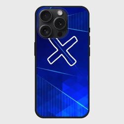 Чехол силиконовый для Apple iPhone 15 Pro матовый A Silent Voice blue poly