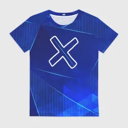 Женская футболка 3D A Silent Voice blue poly