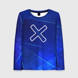 Женский лонгслив 3D A Silent Voice blue poly