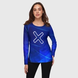 Женский лонгслив 3D A Silent Voice blue poly - фото 2