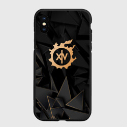 Чехол для iPhone XS Max матовый Final Fantasy golden poly