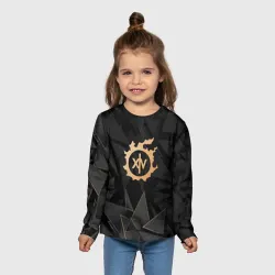 Детский лонгслив 3D Final Fantasy golden poly - фото 2