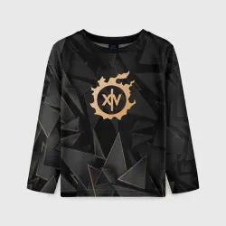 Детский лонгслив 3D Final Fantasy golden poly