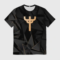 Мужская футболка 3D Judas Priest golden poly
