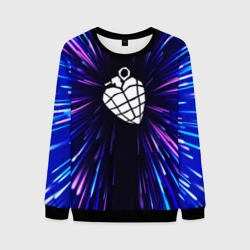 Мужской свитшот 3D Green Day neon energy