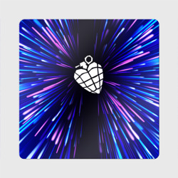 Магнит виниловый Квадрат Green Day neon energy