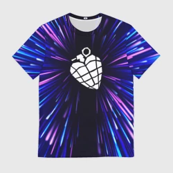 Мужская футболка 3D Green Day neon energy