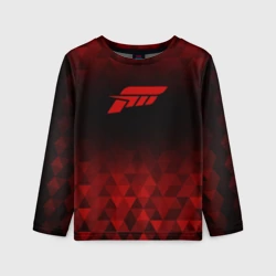 Детский лонгслив 3D Forza Horizon red poly