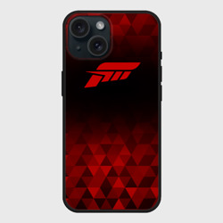 Чехол силиконовый для Apple iPhone 15 матовый Forza Horizon red poly