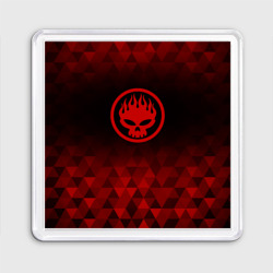 Магнит 55*55 The Offspring red poly