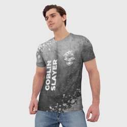 Мужская футболка 3D Goblin Slayer - grey gradient вертикально - фото 2